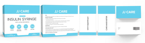 JJ CARE Insulin Syringe; Insulin Needles; Insulin Syringes ; Diabetic Needles and Syringes 29 gauge, 1 cc/ml, 1/2" pack of 30